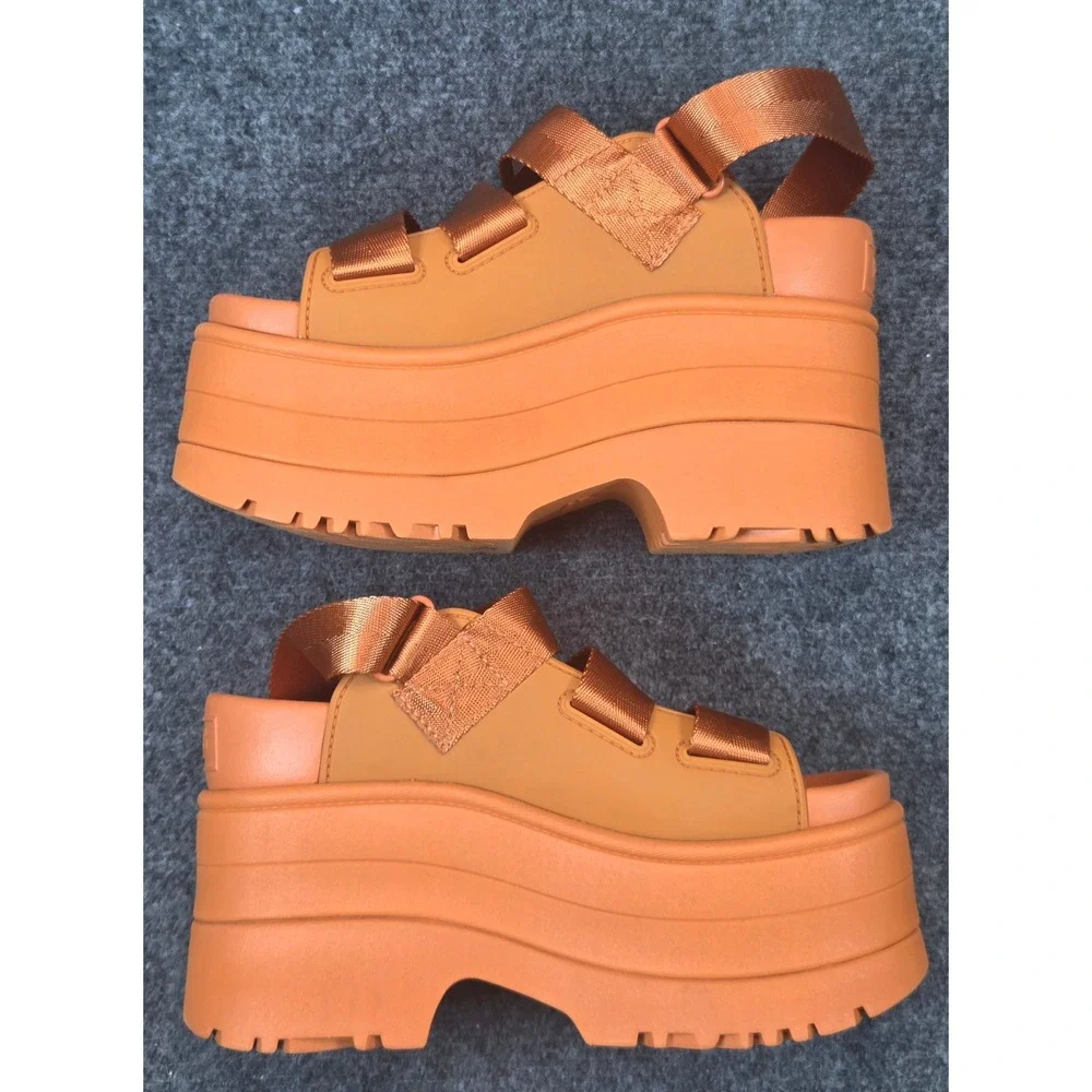 UGG Ashton Ankle Sandal Womens Sandle Orange Platform Lug Sole Strappy 1167431